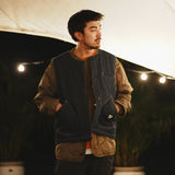(JK327) Quilited 2 Face Horn Button Vest