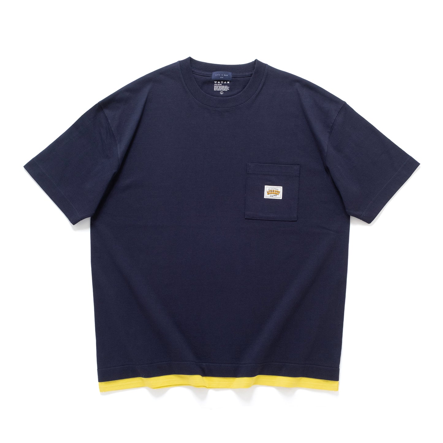 (ZT1916) Fake Layer Pocket Tee