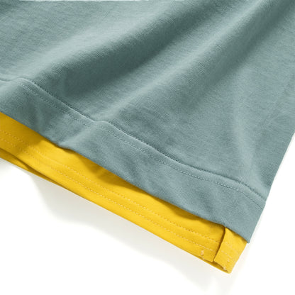 (ZT1916) Fake Layer Pocket Tee