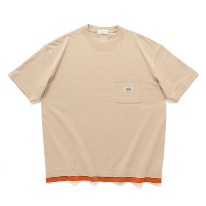 (ZT1916) Fake Layer Pocket Tee