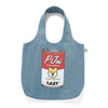 (YB543) Washed Denim Graphic Tote Bag