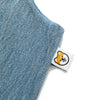 (YB543) Washed Denim Graphic Tote Bag