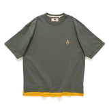 (TP1364) PJai Graphic Embroidery Fake Layer Tee