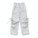 (PT405) Tech Drawstrings Parachute Pants