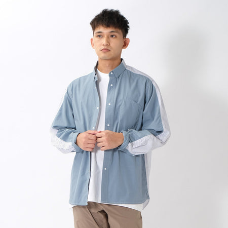 (ST194) Fake Layer Oversize Shirt