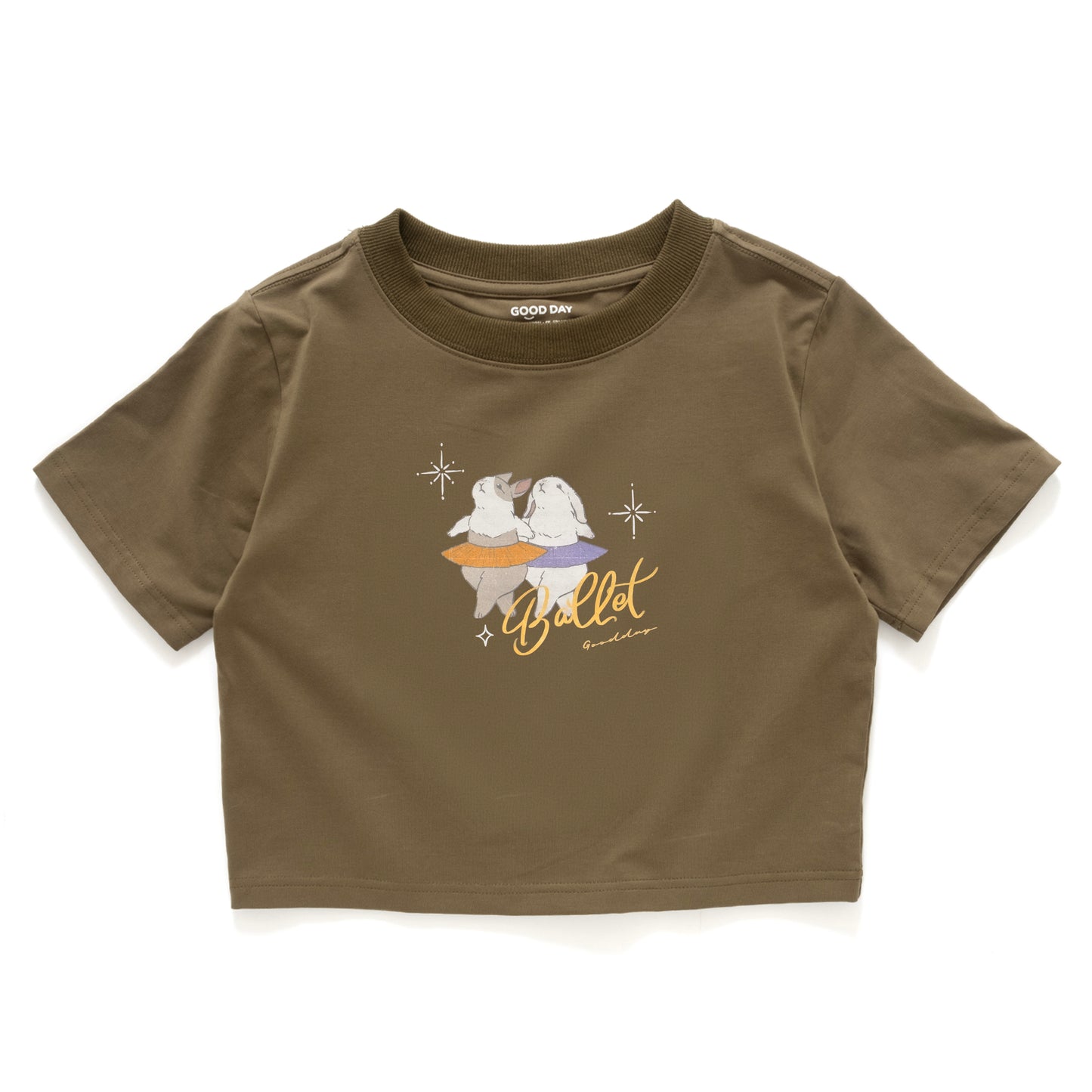 (ZT1456) Ballet Rabbit 圖案女裝短 Tee