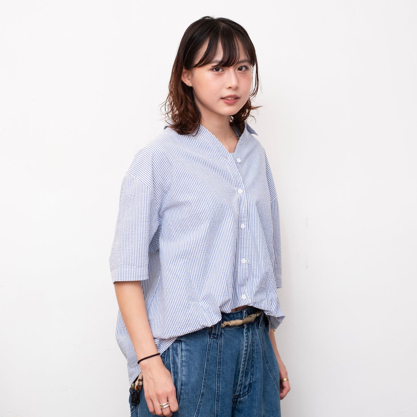 (ST551) 泡泡棉條子女裝恤衫