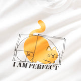 (ZT1214) Golden Ratio Perfect Meow Graphic Tee