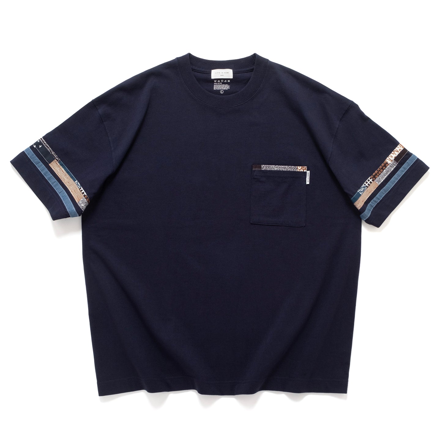 (YT1944) Patch Sleeve Pocket Tee