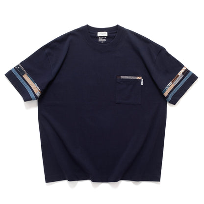 (YT1944) Patch Sleeve Pocket Tee