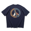 (ZT1714) Peace Symbol Patchwork Pocket Tee