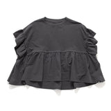 (TP1634) Garment Dye Wash Ruffles Top