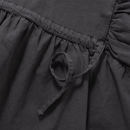 (TP1634) Garment Dye Wash Ruffles Top