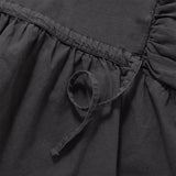 (TP1634) Garment Dye Wash Ruffles Top