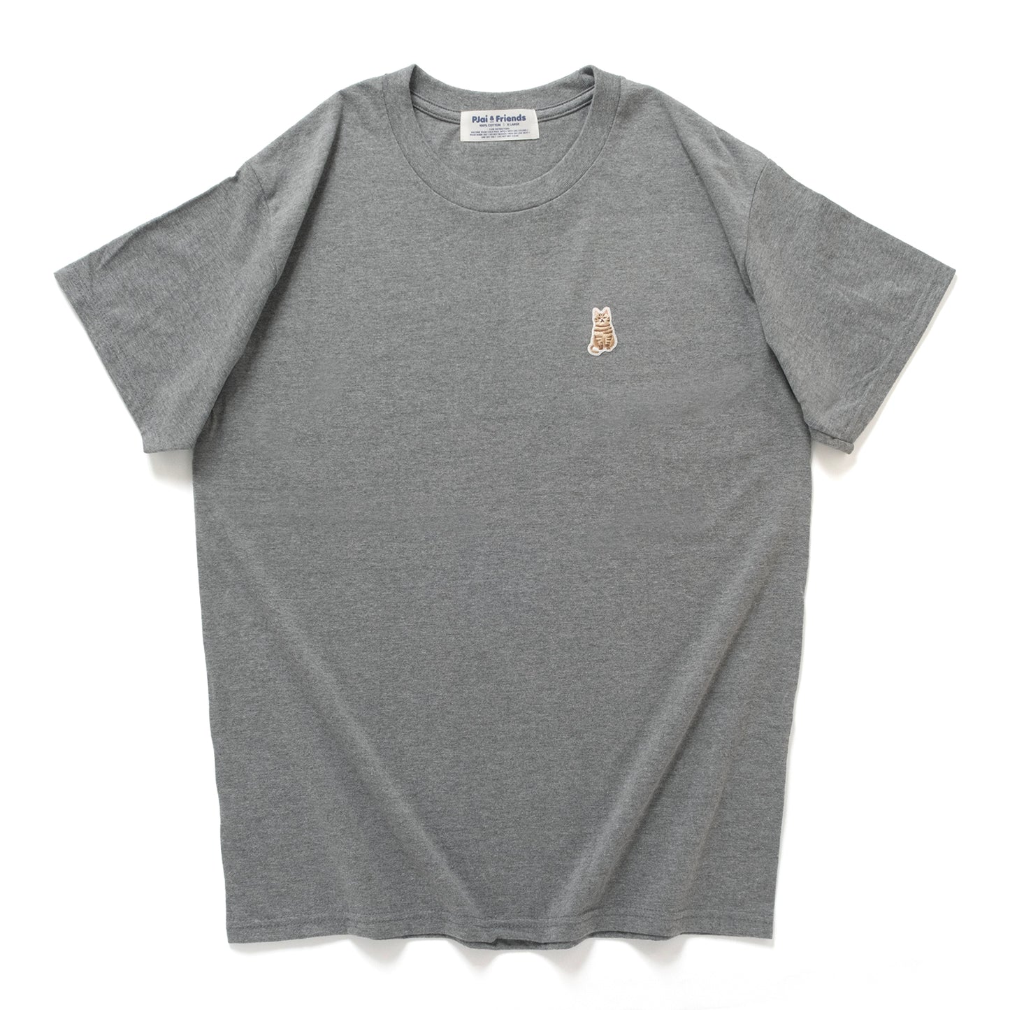(ZT1939) 貓貓繡花章Tee