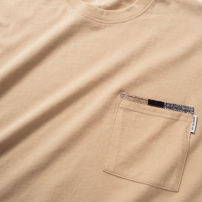 (YT1944) Patch Sleeve Pocket Tee