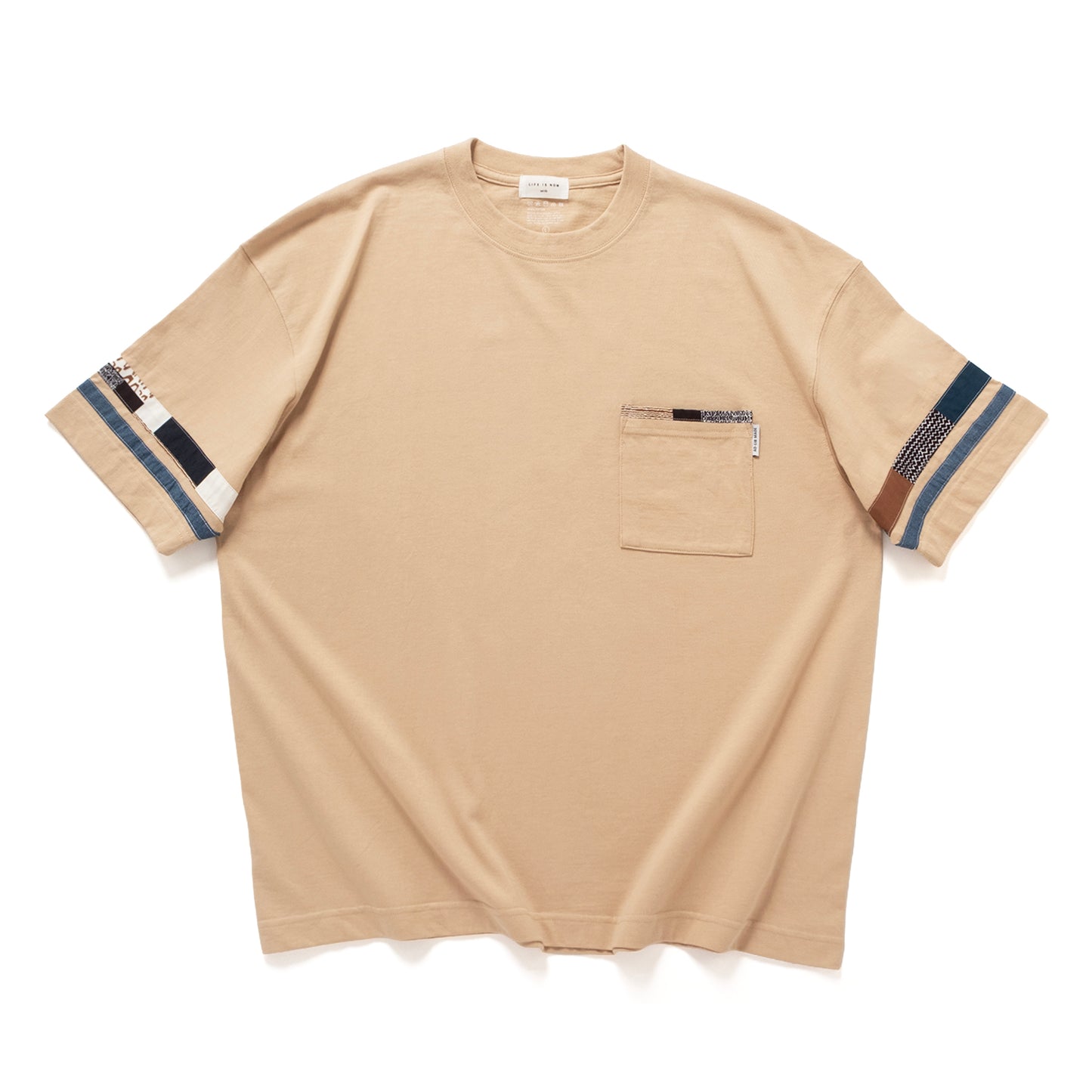 (YT1944) Patch Sleeve Pocket Tee
