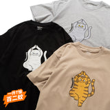 (ZT1730) Namaste Cat Graphic Tee