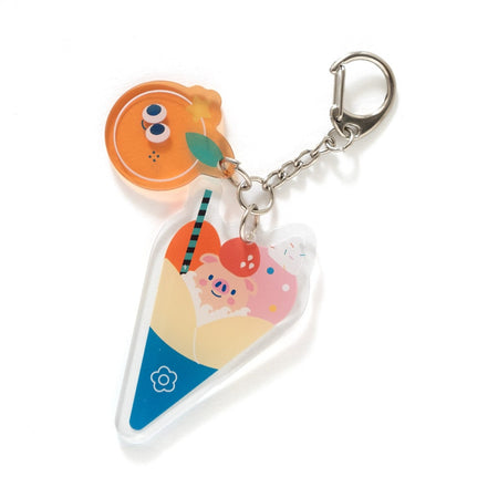 (EX418) PJai Ice Cream Soda Keychain