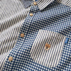 (ST399) Japan Fabric Patchwork Short Sleeve Shirt