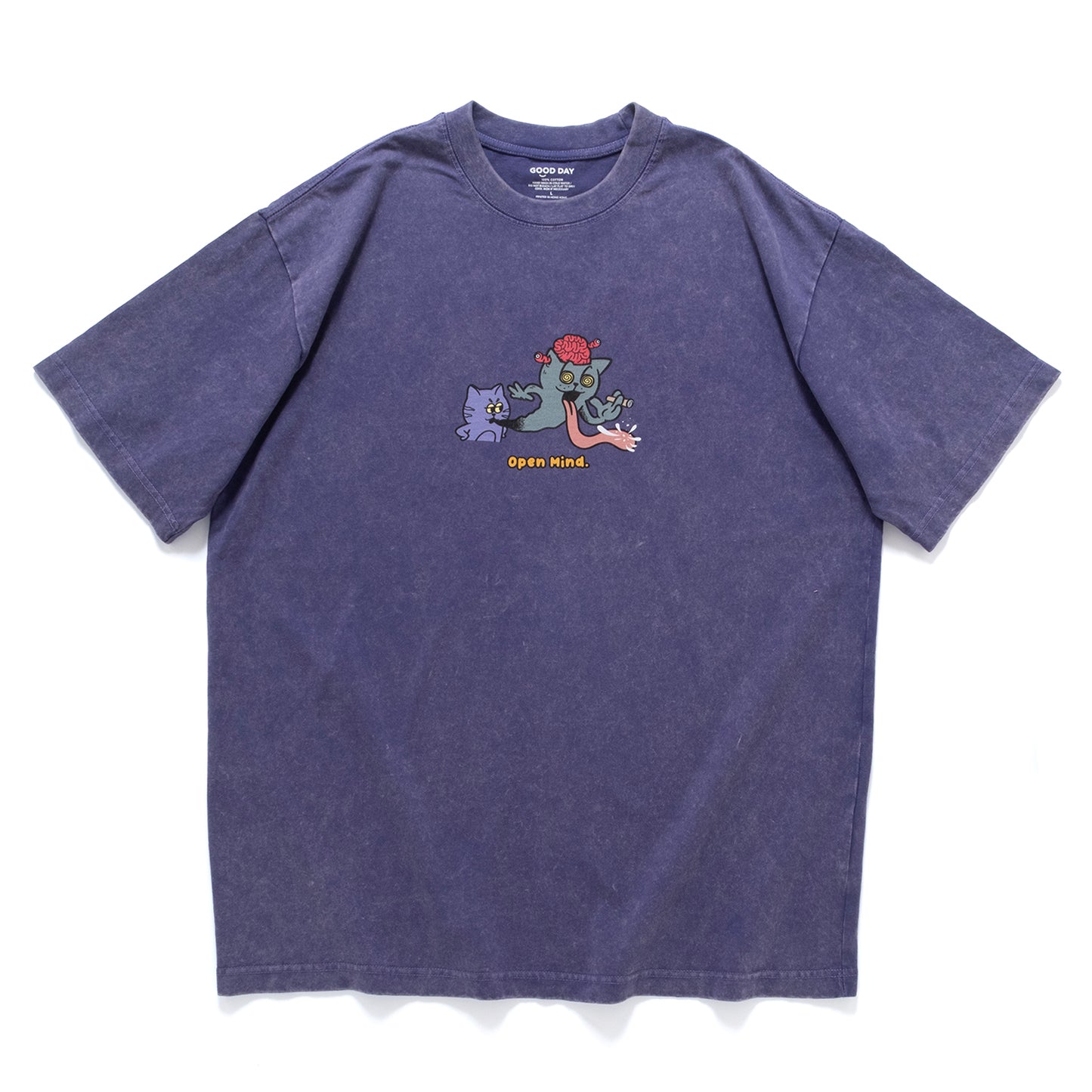 (ZT1751) Ghost Cat Graphic Tee