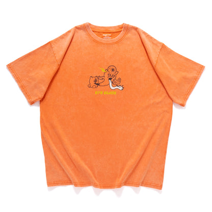 (ZT1751) Ghost Cat Graphic Tee