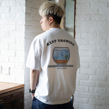 (ZT1236) Fish Bowl Graphic Pocket Tee