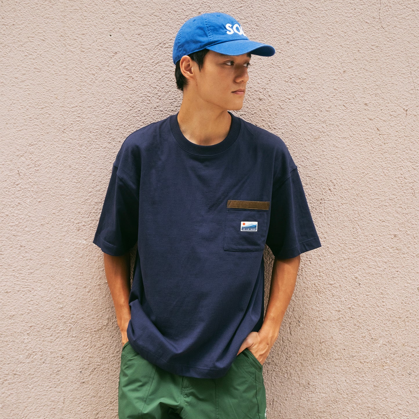 (ZT1770) Camping Tent Patchwork Pocket Tee