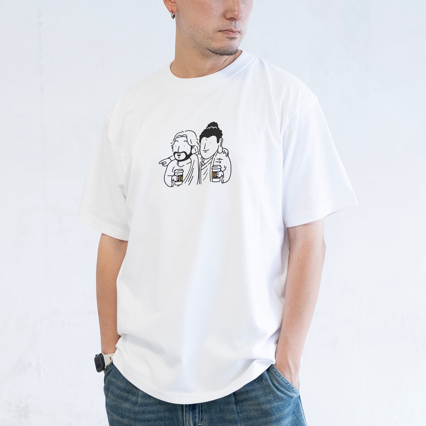 (ZT1757) Sacred Coffee Time 圖案 Tee