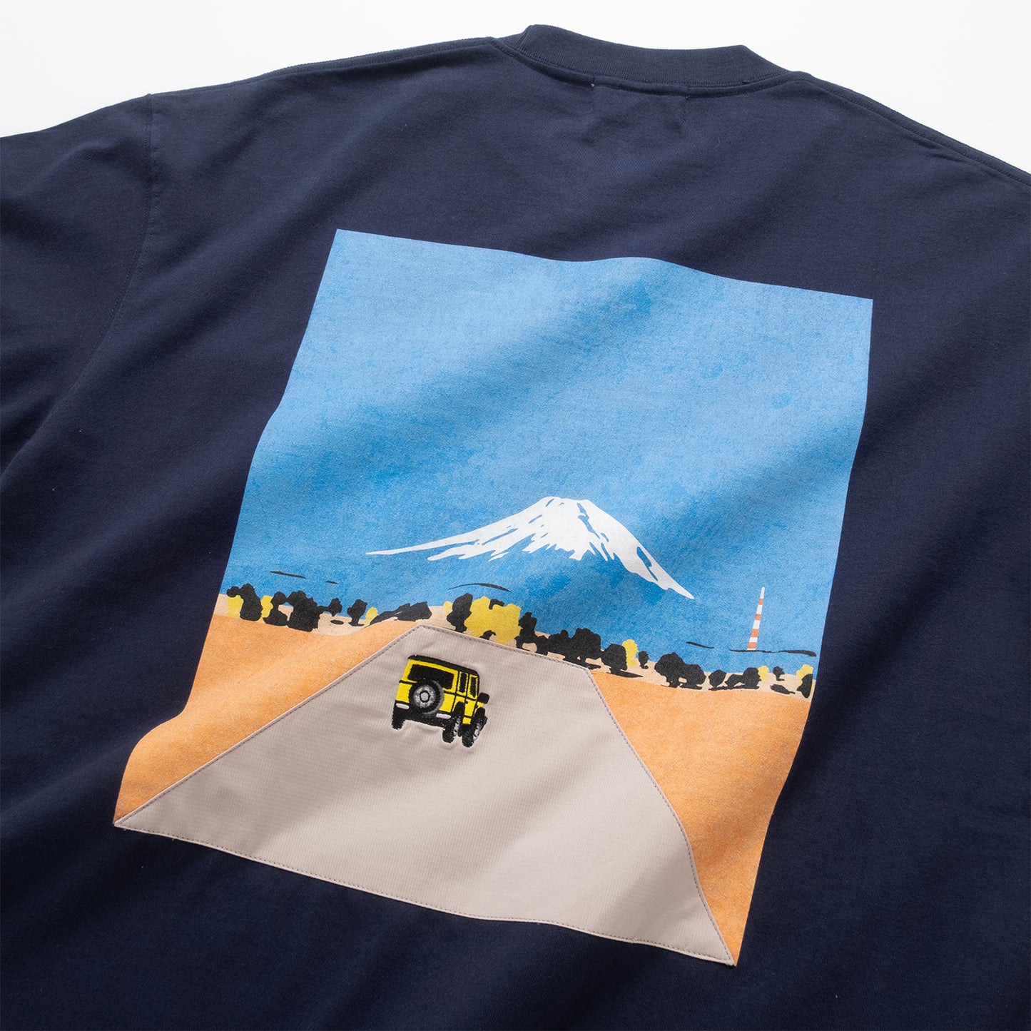 (ZT1759) Fuji Camping Patchwork Pocket Tee