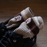 (SK087) College Colorblock Embroidery Socks