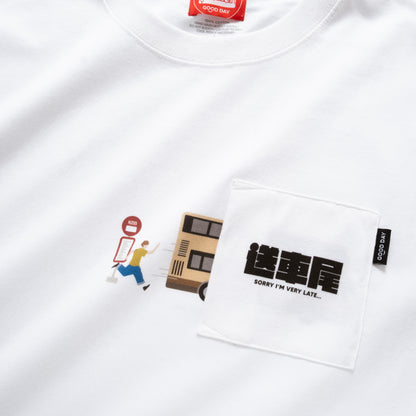 (EX636) Missed Bus Graphic Pocket Tee