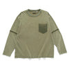 (TP1703) Washed Fake Layer Tee