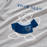 (ZT1258) Indigo Bear Patchwork Graphic Tee