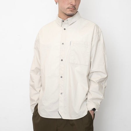 (YS314) Back Contrast Button Down Shirt