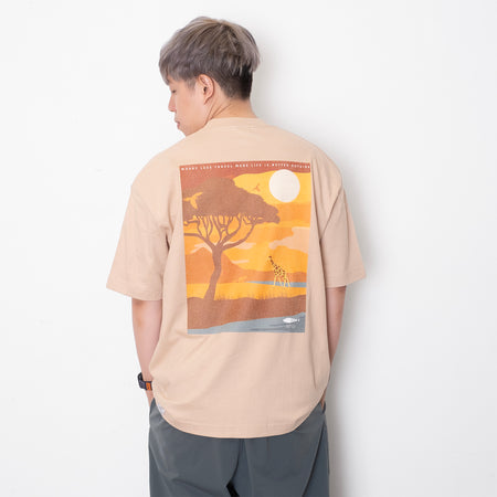 (ZT1482) Hawaii Surfing Graphic Pocket Tee