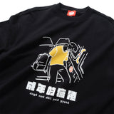 (EX637) Tired on Bus Graphic Sweater