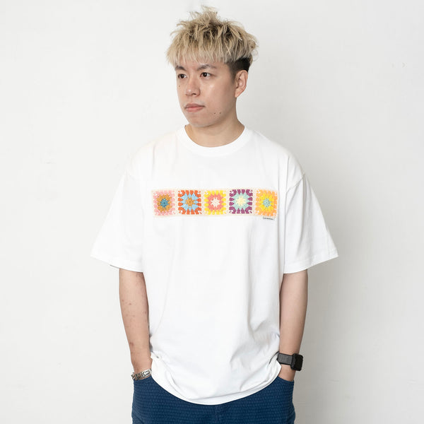 (ZT1263) Crochet Panel Tee