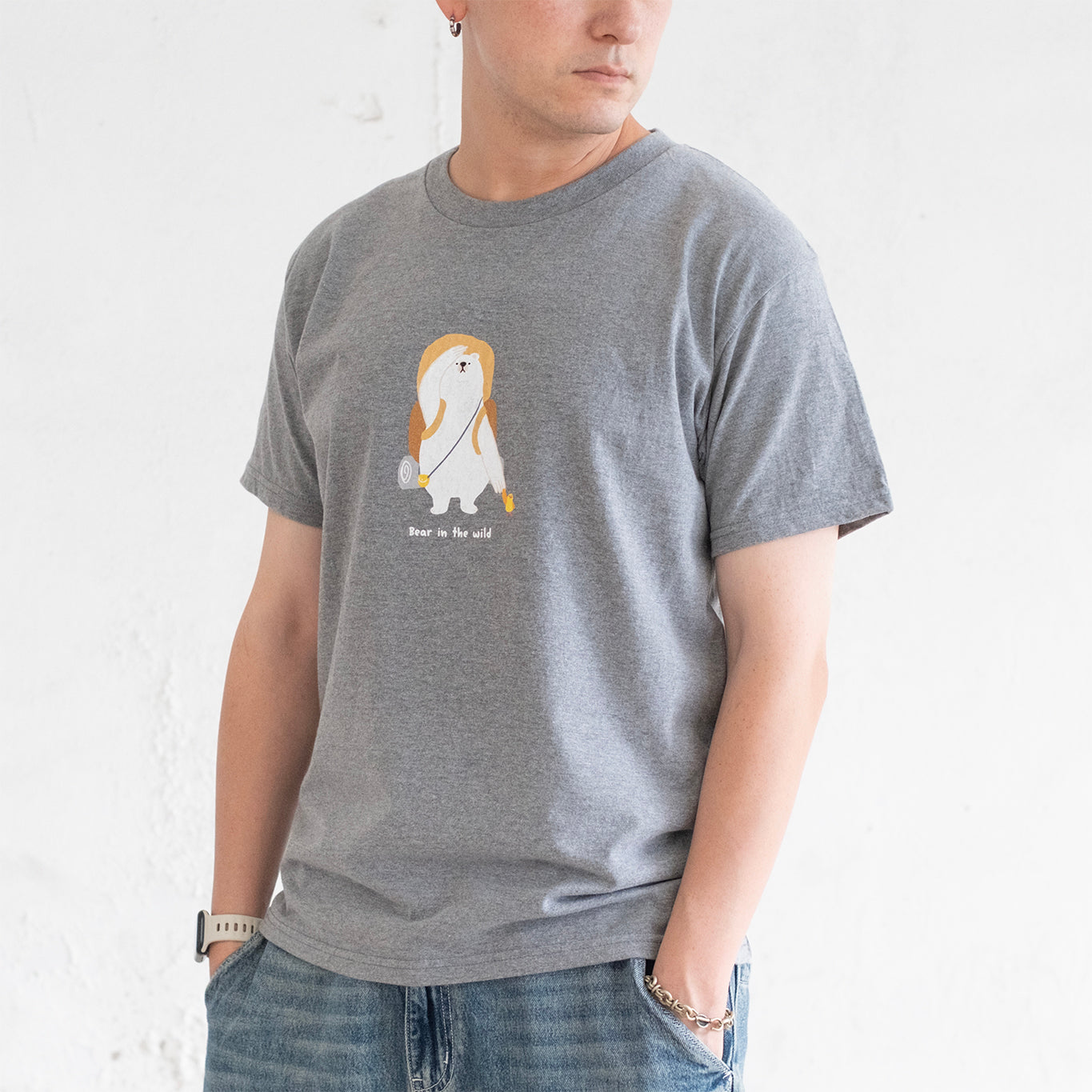 (ZT1951) Bear In The Wild Graphic Tee
