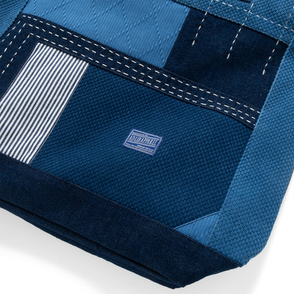 (YB544) Indigo Patchwork Sashiko Tote