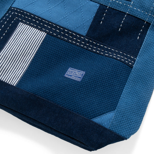 (YB544) Indigo Patchwork Sashiko Tote