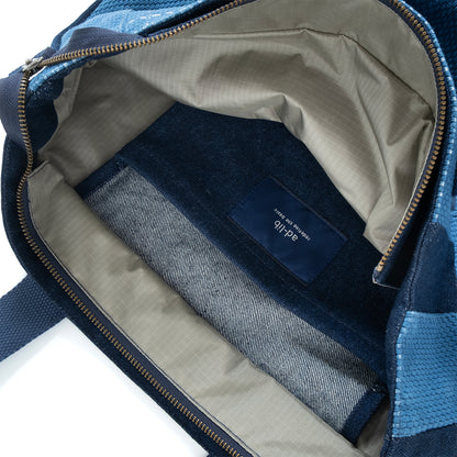 (YB544) Indigo Patchwork Sashiko Tote