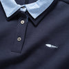 (TP1704) Cropped Long Sleeve Polo Shirt