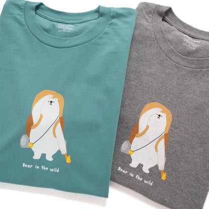 (ZT1951) Bear In The Wild Graphic Tee