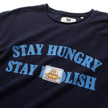 (TP1956) Flock Print Message Tee with Patch