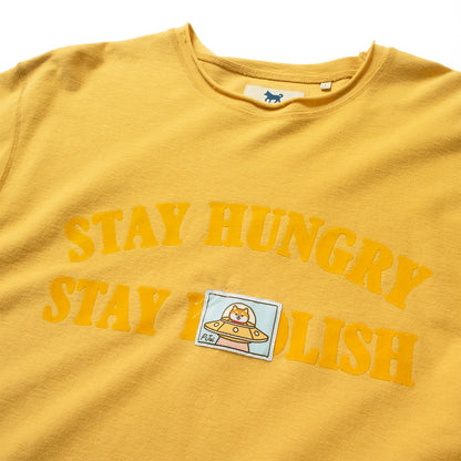 (TP1956) Flock Print Message Tee with Patch