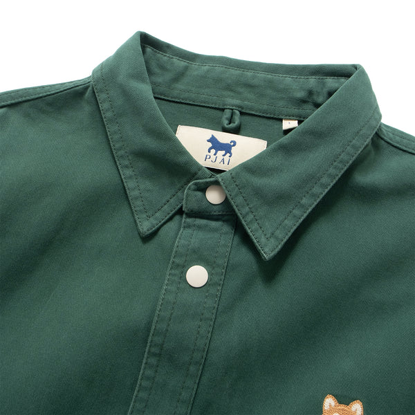 (ST483) Jersey Sleeve Patchwork Shirt