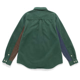 (ST483) Jersey Sleeve Patchwork Shirt