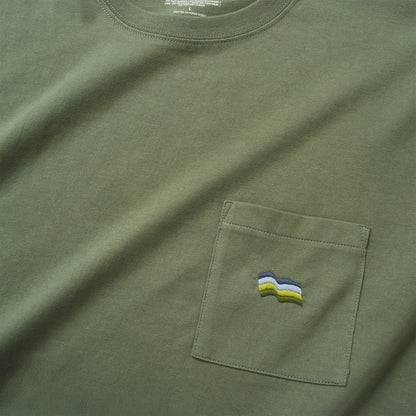 (ZT1960) Flag Embroidery Pocket Tee (Online Exclusive)