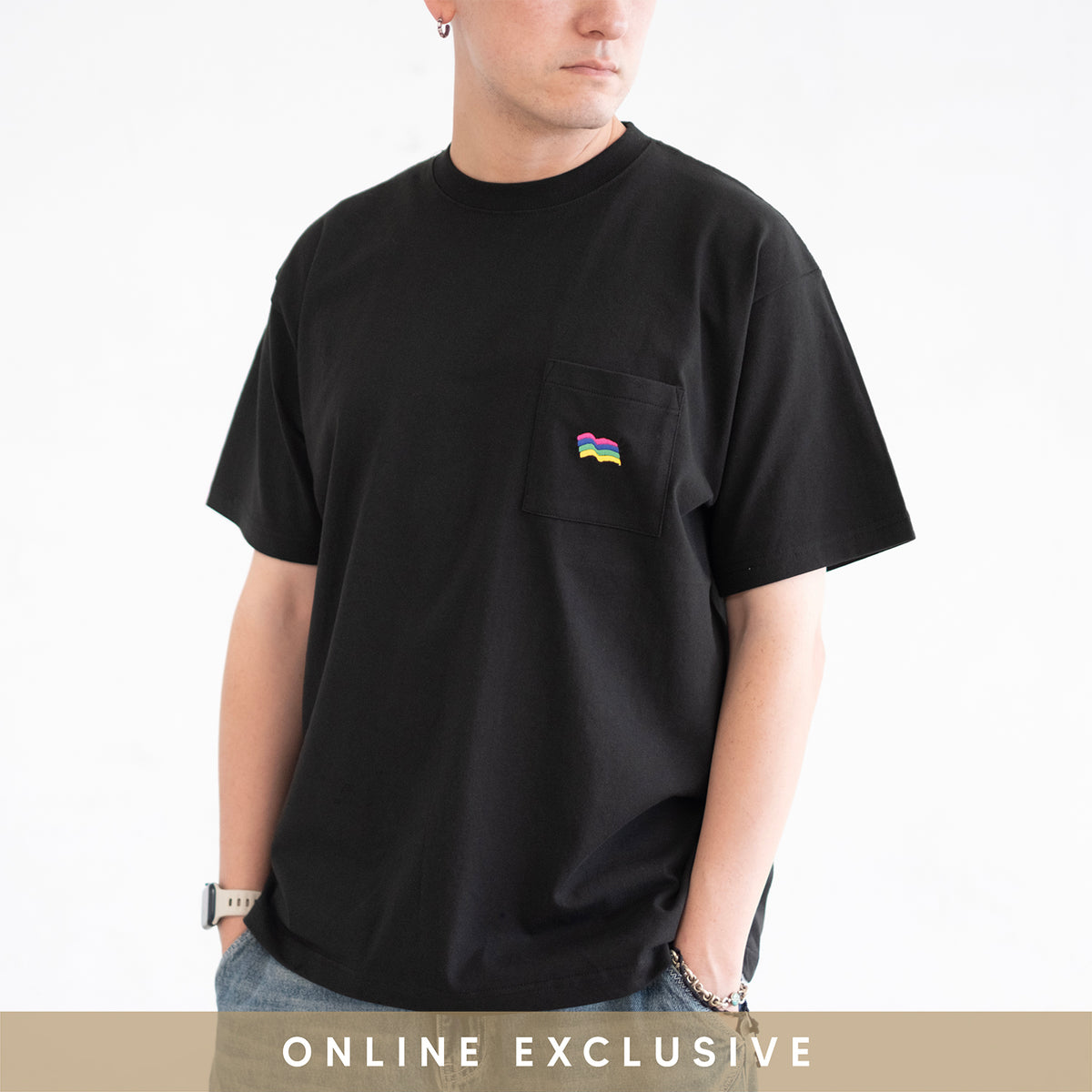 (ZT1960) Flag Embroidery Pocket Tee (Online Exclusive)